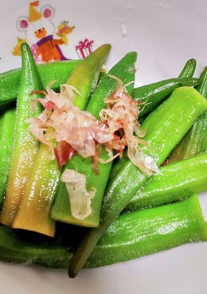 オクラのお浸しです♡麺つゆで簡単-レシピのメイン写真