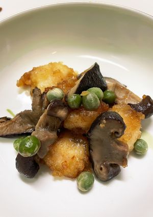 冷凍イカ揚げと椎茸の甘辛和え-レシピのメイン写真