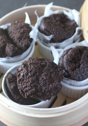 せいろ活用濃厚ショコラの米粉蒸しパン-レシピのメイン写真