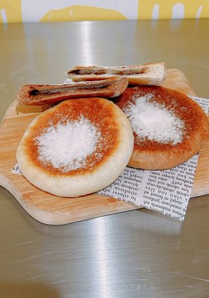 絶品！もちもち！生チョコ大福の平焼きパン-レシピのメイン写真