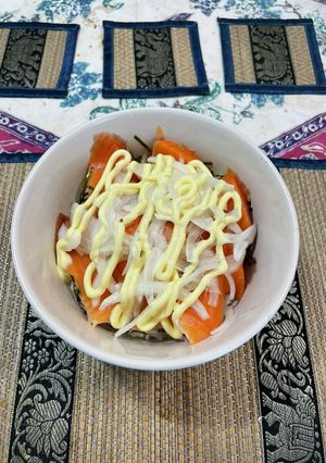 サーモンマヨネーズ丼-レシピのメイン写真