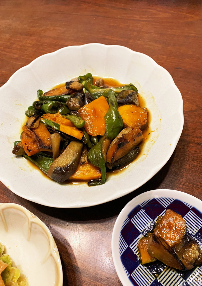 砂糖と醤油だけ❉夏野菜の甘辛炒め-レシピのメイン写真