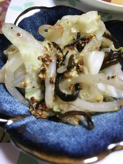 マスタード 塩昆布キャベツ-レシピのメイン写真
