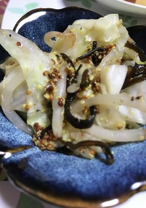 マスタード　塩昆布キャベツ-レシピのメイン写真