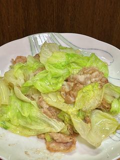 豚バラ肉とレタスのオイスターソース炒め-レシピのメイン写真