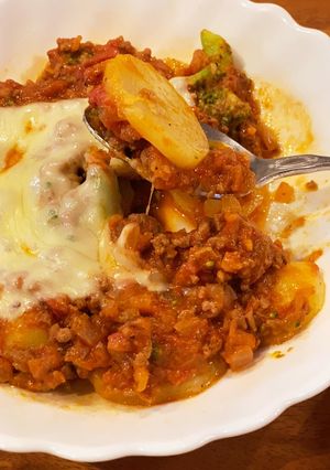 フライパンでじゃがいもミートソース-レシピのメイン写真