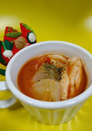 キャベツと鶏肉のトマト煮　-レシピのメイン写真