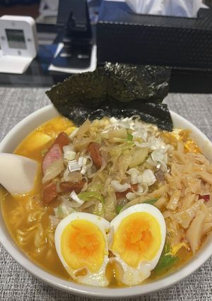 スンドゥブチゲ鍋風辛ラーメン！-レシピのメイン写真