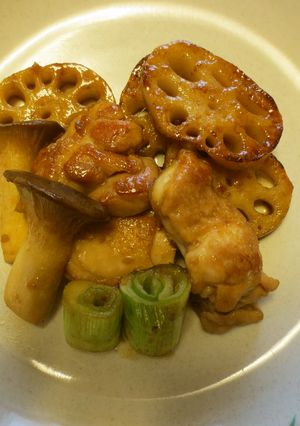 鶏肉とレンコンの照り焼き-レシピのメイン写真