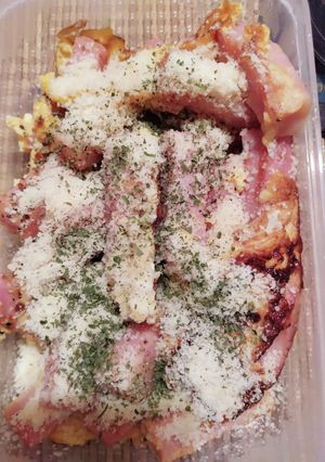 粉チーズたっぷり、ベーコンの卵とじ-レシピのメイン写真
