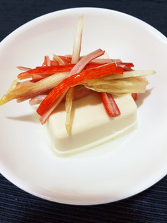 みょうがとカニカマの冷奴-レシピのメイン写真