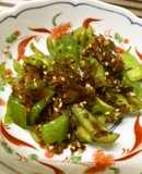 ピーマンと佃煮炒め（鯖節昆布佃煮）