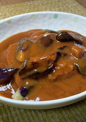 焼き茄子カレー（材料費100円）-レシピのメイン写真