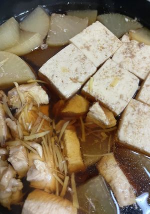 豆腐と鶏肉の煮付け-レシピのメイン写真