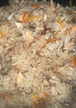 鮭はらすの炊き込みご飯（大量）-レシピのメイン写真