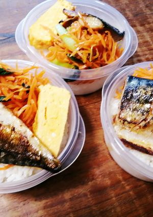 お弁当朝ごはん!塩サバ!-レシピのメイン写真