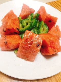 夏!スイカとゴーヤの和え物-レシピのメイン写真