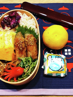 高1!男子弁当!オクラの肉巻き 61-レシピのメイン写真