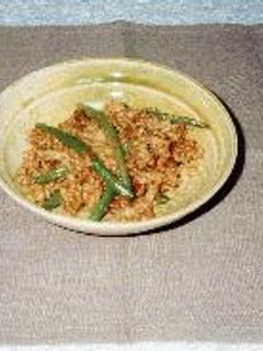 いんげんとひき肉の味噌炒め-レシピのメイン写真