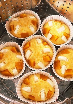 【離乳完了期】カボチャチーズの卵蒸しパン-レシピのメイン写真