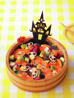 にぎやかハロウィンちらし寿司-レシピのメイン写真