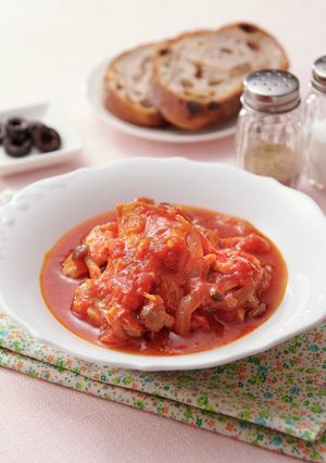 レンジで！チキンのトマト煮込み-レシピのメイン写真