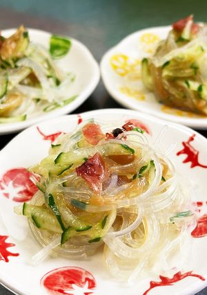 箸休めに！春雨のなめ茸和え-レシピのメイン写真