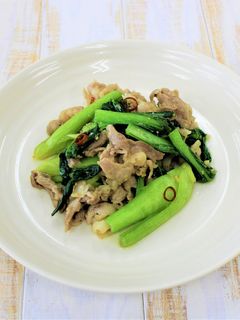 青梗菜と豚肉のみそ炒め-レシピのメイン写真