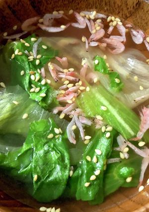 干しエビとレタスのお吸い物-レシピのメイン写真