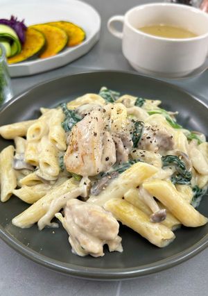 みつせ鶏もも肉のクリームペンネ-レシピのメイン写真