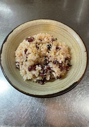 昆布と小豆の玄米+白米ご飯-レシピのメイン写真