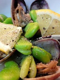 あさりとそら豆のレモン蒸し-レシピのメイン写真