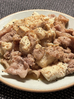 豚肉と豆腐と調味料だけで作れる豆腐炒め-レシピのメイン写真