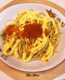 いくら＆生クリーム雲丹ソースで濃厚パスタ
