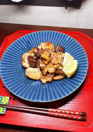 鶏肉としいたけのにんにくバター醤油焼き-レシピのメイン写真