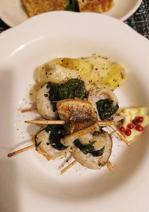 カマスの大葉巻きポテトチーズを添えて-レシピのメイン写真