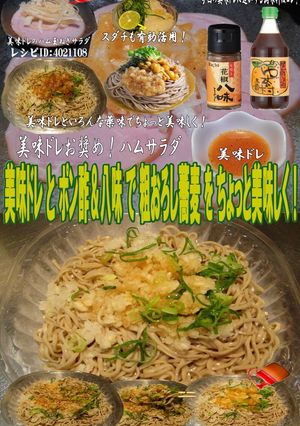 美味ドレとポン酢&八味で粗おろし蕎麦!-レシピのメイン写真
