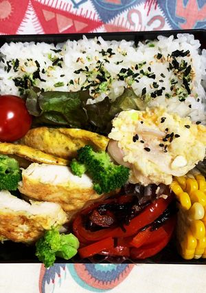 9/12よっちゃんささみのピカタ弁当-レシピのメイン写真