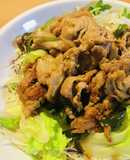 豚こまぎれ肉とピーマンの白だし塩炒め