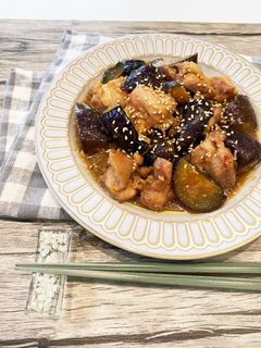 染みうまっ♪鶏肉と茄子の甘酢炒め-レシピのメイン写真