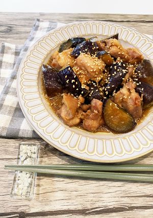 染みうまっ♪鶏肉と茄子の甘酢炒め-レシピのメイン写真