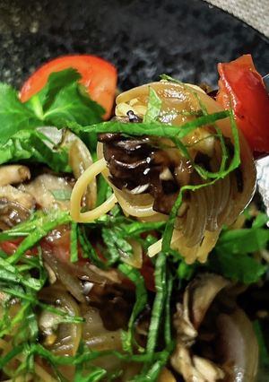 黒舞茸たっぷり和風パスタ-レシピのメイン写真