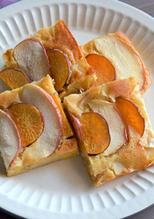 天板で作るさつまいもとりんごの米粉ケーキ-レシピのメイン写真