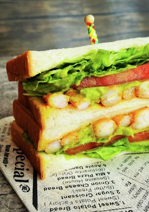 ワカモレ＆スパイシーシュリンプサンド-レシピのメイン写真