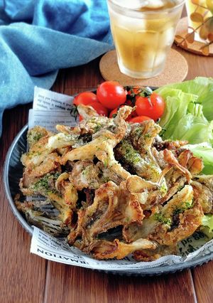 簡単おつまみ☆カリカリ舞茸・海苔塩味。-レシピのメイン写真