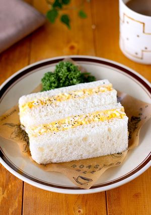 レンジで簡単♪カフェ風卵サンドイッチ-レシピのメイン写真