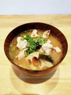 れんこんと鶏肉のかんたん味噌汁-レシピのメイン写真