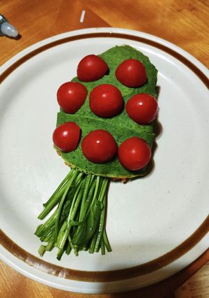 オウム飯ジブリ飯サラダほうれん草で簡単に-レシピのメイン写真