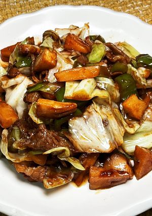 筍入り回鍋肉（ホイコウロ）で食感一工夫-レシピのメイン写真