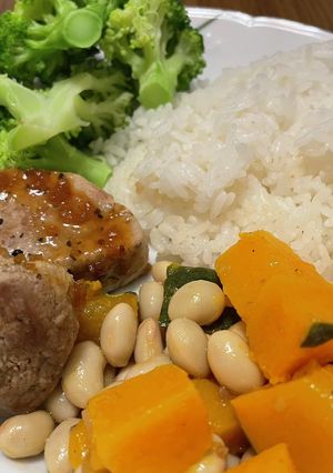 ワンプレート豚肉ディナー-レシピのメイン写真